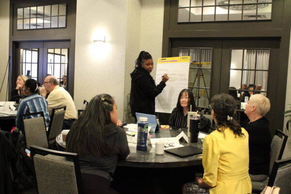 Attendees interact and network with colleagues across NSHE institutions at this year's Mentoring Institute.  (Photo credit: Mayara Cueto-Diaz)